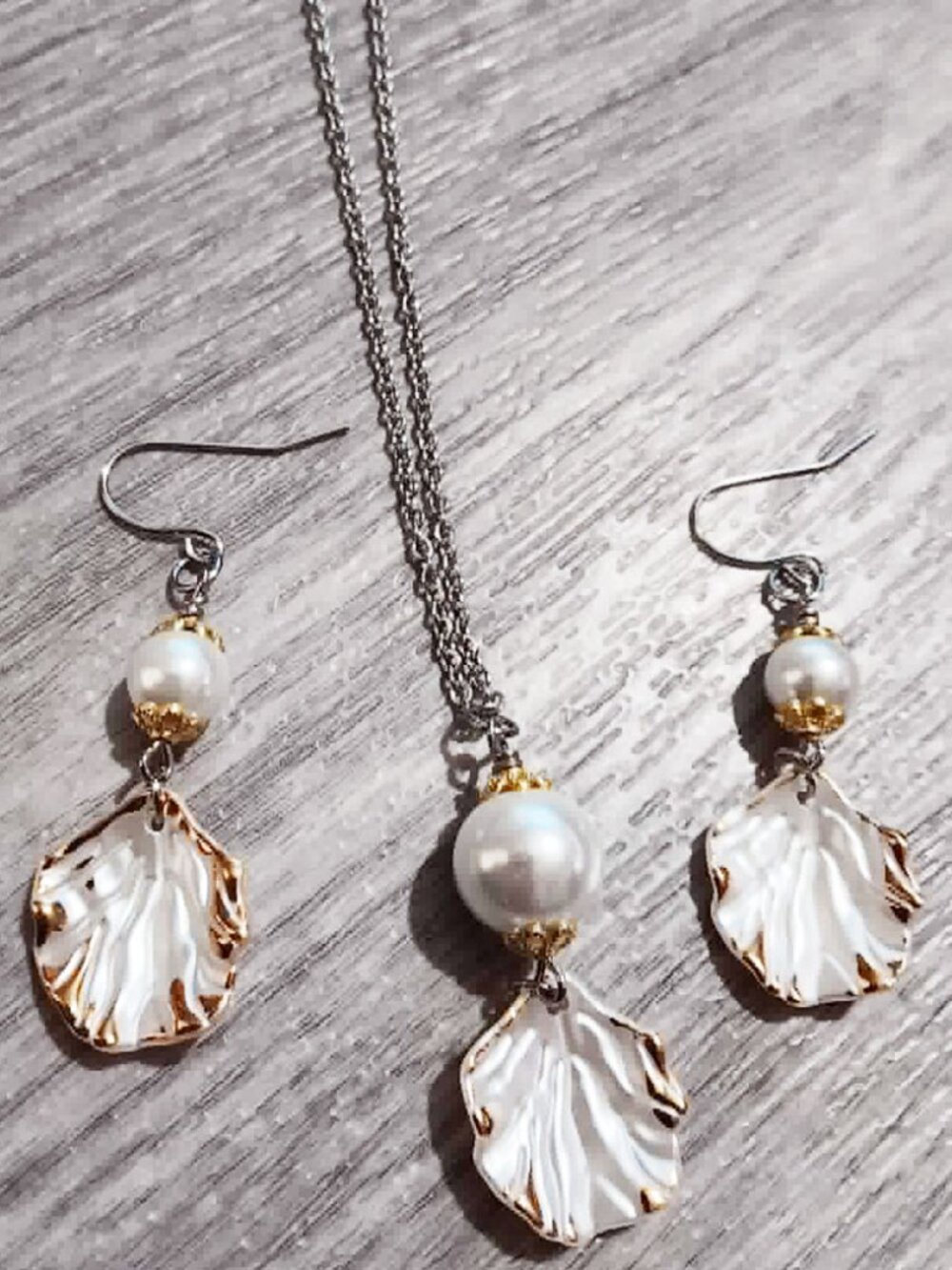 Handmade Beaded Earrings and necklace set